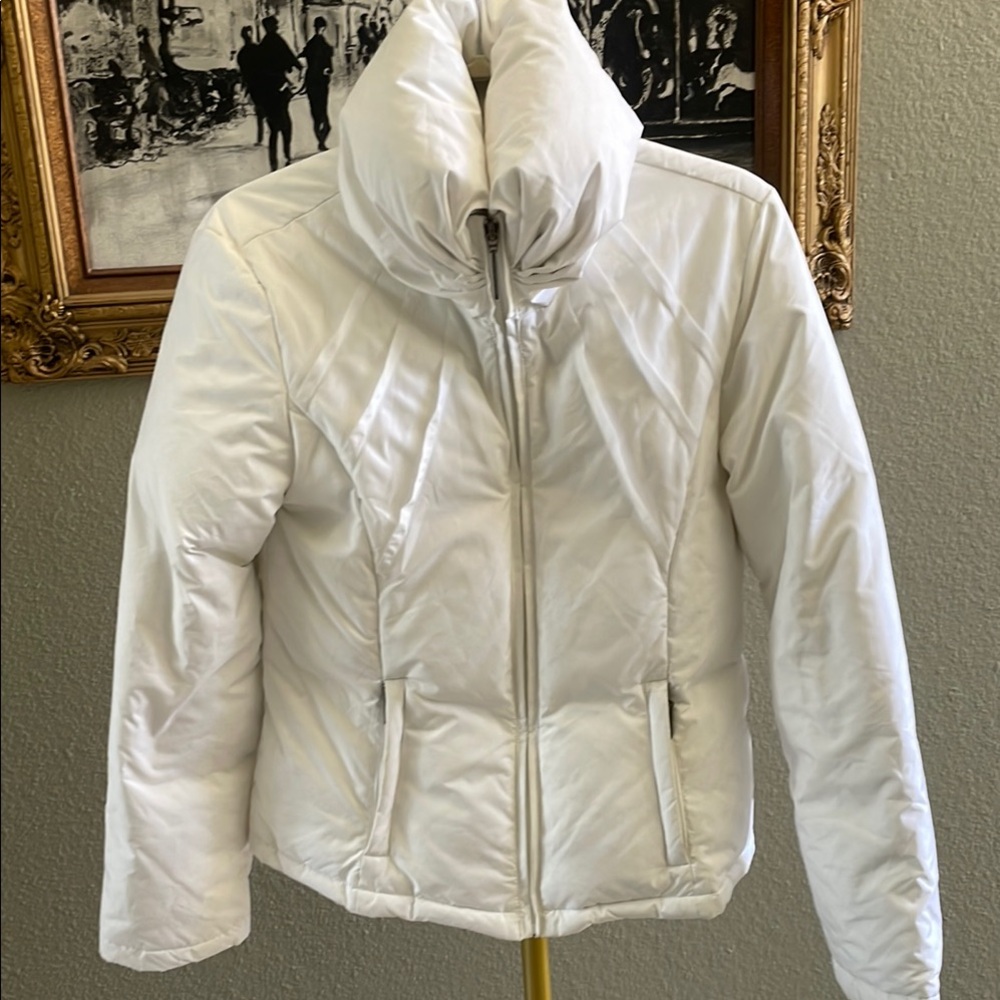 Via Spiga White Goose Down Puffer Jacket